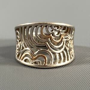 NO BRAND Silver Floral Sterling Ring